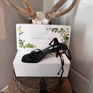 Black leather heel *BRAND NEW*